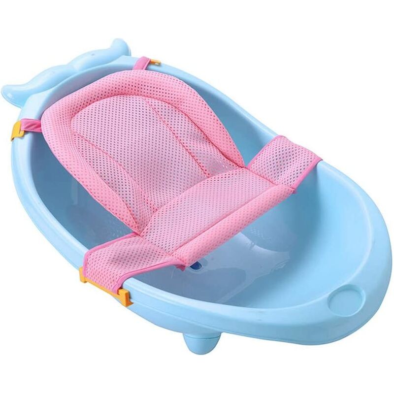Babybadematte, Faltbares Badewannenkissen, Rutschfeste Badewannensitzauflage, Verstellbare Babybadematte, Bequemer Badewannensitz Aus Netzgewebe Für Kinder Von 0-3 Jahren