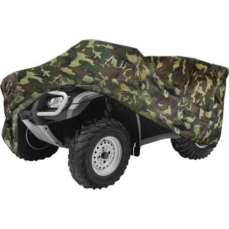Aiducho Schutzhülle Für Quad, Atv Und Dune Buggy, Hitzebeständig, Strapazierfähig, Wasserdicht, Uv-beständig, Regendicht, Sonnendicht, Staubdicht, Tarnmuster, Xl: 210 X 120 X 115 Cm