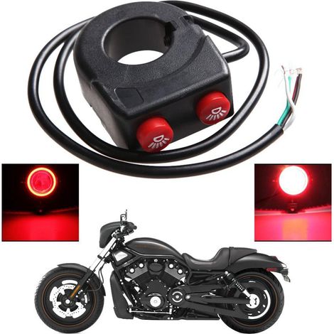 2 Stück - Motorrad-doppelfunktionsschalter Für Scheinwerfer/hupe Am Lenker