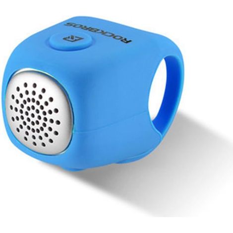 Elektrische Fahrradklingel, Elektronische Fahrradhupe, Mini-wasserdichte Klingel 80db, Universelle Elastische Silikonhalterung (blau)