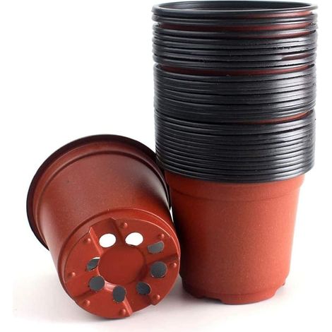 Anzuchttöpfe, 50 Stück Anzuchttöpfe, Blumentöpfe, Pflanzgefäße 8 Cm Für Die Anzucht Von Blumen Und Samen (kunststoff)