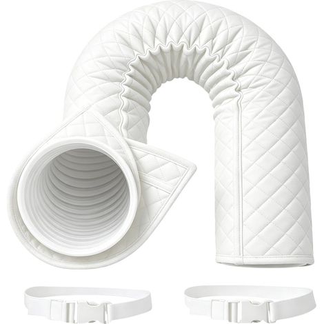 Universelle, Tragbare Isolierhülle Für Klimaanlagen – 150 X 52 Cm – Schlauchüberzug, Thermohülle Für Klimaanlagenschläuche Verschiedener Durchmesser, Für Wohnungen Und Arbeitsplätze, Weiß