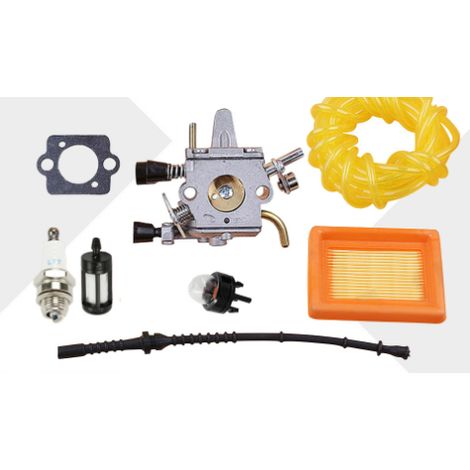 [french Days] Vergaser Für Stihl Fs120, Fs200, Fs250, Fs300, Fs350, Fs400, Fs450, Fs480, Fr350, Fr450, Fr480 Freischneider. Ersetzt 4134 120 0653 Und 4134 120 0603. Inkl. Luftfilter, Zündkerze Und Pri
