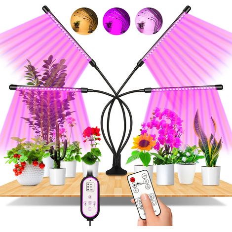 Pflanzenlampe, 360° Led-pflanzenlampe, Gartenlampe, 4 Vollspektrum-köpfe Mit Automatischem Timer (m)