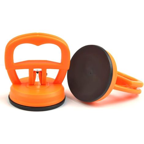 Set Mit 2 Saugnapf-zahnextraktionswerkzeugen, Mini-glassaugnapf, Glasheber, Kleiner Saugnapfhalter (5,5 Cm), Orange