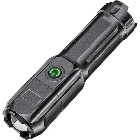 Teleskop-taschenlampe Mit Blendendem Zoom, Usb-ladefunktion, Kompakter Tragbarer Scheinwerfer, Fernstrahler, Außenbeleuchtung.