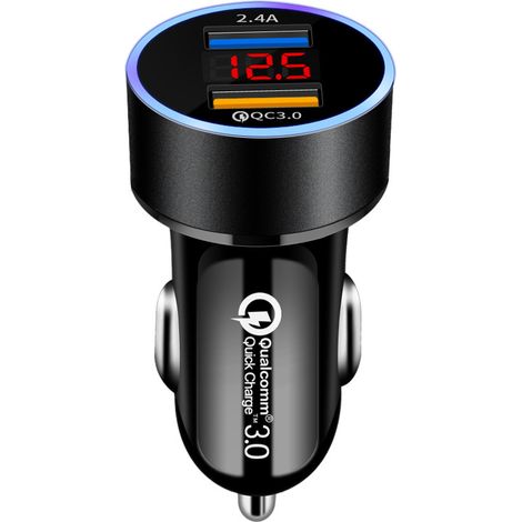 Aiducho 22,5-w-usb-kfz-ladegerät, 12 V/24 V Pd&qc 3.0-kfz-stecker Mit Led-voltmeter Und Ein-/ausschalter, Schnellladegerät Für Auto, Boot, Lkw, Golf Usw.