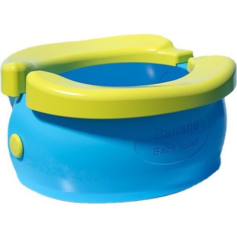 Reise-töpfchen Für Kleinkinder, Faltbare, Bananenförmige Toilette, Blau