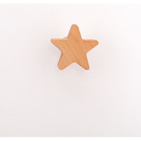 Wandhaken Aus Massivholz Mit Sternförmigen Haken. Schöne Wandhaken Für Mäntel, Kleidung, Hüte, Taschen, Handtaschen, Schlüssel, Umhänge Und Handtücher.