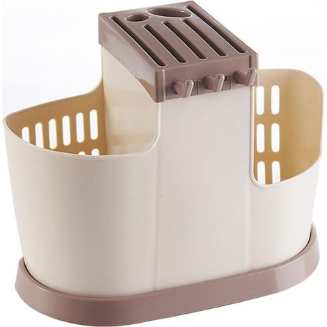 Mehrzweck-küchenutensilienhalter, Löffel-, Essstäbchen- Und Messerablage, Beige