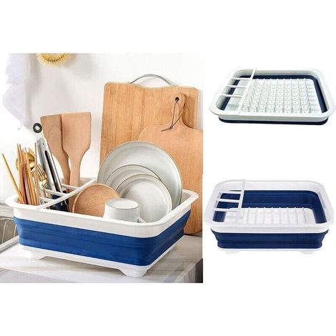 Ulisem Premium Abtropfgestell, Faltbar, Robust, Platzsparend, Für Reisen, Kleine Küchen, Wohnwagen, Haushalte