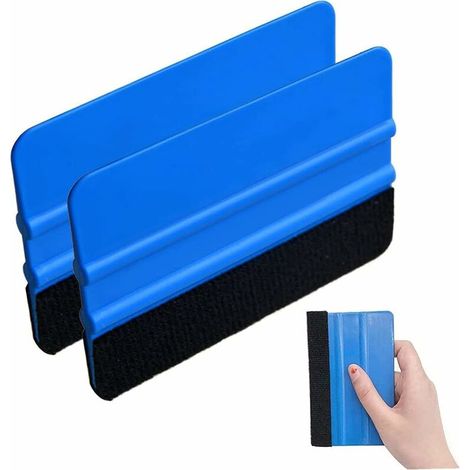Set Mit 2 Kunststoffrakeln Für Flexible Vinylaufkleber - Fensterfärbewerkzeug - Weicher Filzschaber (2 Stück)