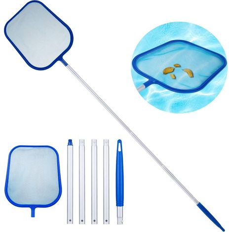 Aiducho Oberflächenkescher Für Schwimmbecken, Teiche Und Springbrunnen Bodenkescher Zur Laubsammlung Netz Mit Griff