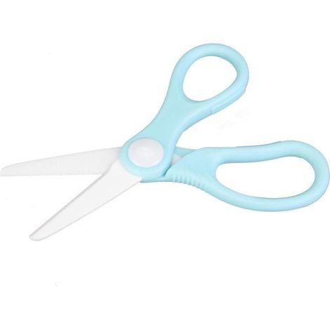 Keramik-babyschere, Sichere Keramik-babyschere, Langlebige, Rostfreie, Multifunktionale Keramik-babyschere Für Hühnchen, Gemüse, Obst (blau)