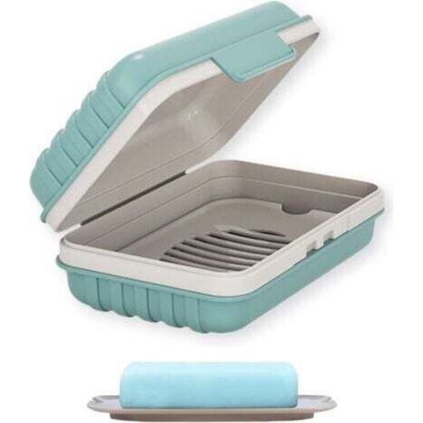 Seifenschale – 1 Seifenbox Für Dusche, Reisen Mit Deckel, Auslaufsicher, Blau, Ideal Für Fitnessstudio, Camping Und Urlaub
