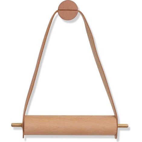 Toilettenpapierrollenhalter, Toilettenpapierrollenhalter Aus Holz, Wand-toilettenpapierhalter In Kreativem (braunem) Design