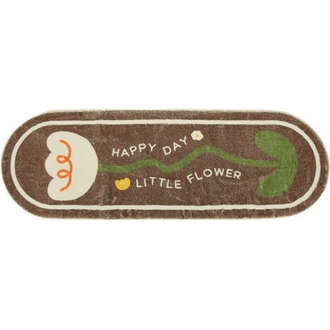 Kleiner, Frischer Teppich, Wohnzimmer-sofaüberwurf, Schlafzimmer-nachttischvorleger Aus Kaschmirimitat, Flauschige Fußmatte Mit Cartoon-motiv (braun)