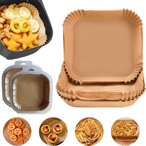 Einweg-heißluftfritteusenplatten Mit Antihaftbeschichtung, Fettabweisend, 50er-packung –