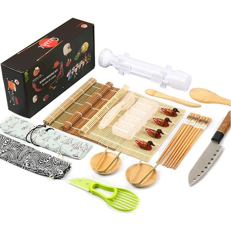24-teiliges Sushi-set Für Anfänger, Zylindrische Form Und Bambusmatte