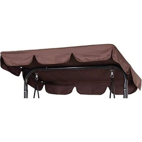 Aiducho Ersatzdach Für Gartenschaukel, Wasserdicht (210d), Schaukeldach, Sonnenschutz Für Gartenschaukeln, Uv-beständig (kaffee, 195 X 125 X 15 Cm) – Dreisitzer