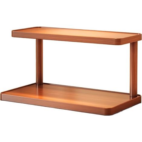 Zweistöckiges Hölzernes Schreibtischregal, Teeservice-präsentationsständer, 40 Cm