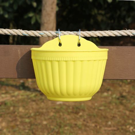 1 Wandpflanzgefäß Für Die Dekoration Von Garten Und Balkon, Gelb, 21 Cm
