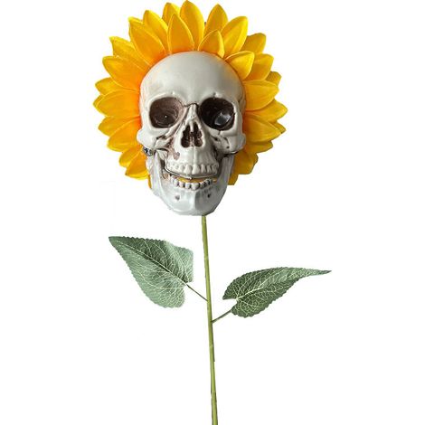 Halloween-dekorationen: Sonnenblumenschädel, Künstliche Gartenblumen
