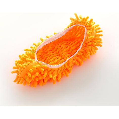 (1 Paar) Staubwischmopps, Schuhüberzüge, Wiederverwendbare Mikrofaser-staubwischer, Fußsocken Für Bodenstaub, Schmutz, Haare, Bodenreiniger (gelb)