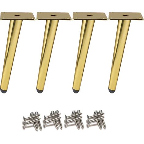 4 Stück Schräge Tischbeine, Metall-schrankbeine, Konische Möbelbeine, Edelstahl 201, Gold, 17 Cm Hoch, Geräuscharm, Rutschfeste Unterseite Für Sofas, Tische Und Andere Möbel