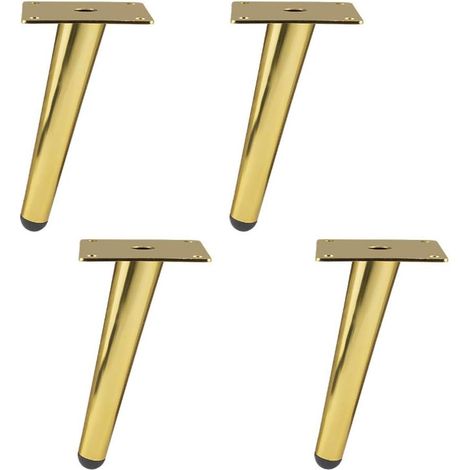 Aiducho 4er-set Möbelbeine, Diy-tischbeine Aus Metall, Möbelbeine Für Büro, Schrank, Sofa, Sessel, Kommoden, Möbel/höhe: 100 Mm, Gold