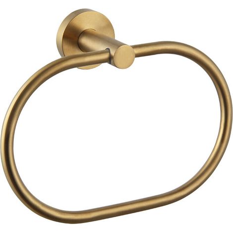 Aiducho Handtuchring, Runder Handtuchhalter, Moderner Handtuchhalter Aus Verchromtem Edelstahl 304 Für Badezimmer, Küche, Terrasse (gebürstetes Gold, 200 X 71 X 139 Mm)