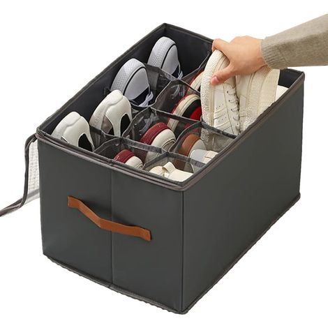 Schuhaufbewahrungsbox Für Den Kleiderschrank, Schuhaufbewahrungsbox, Bietet Platz Für 6 Paar Schuhe, Faltbare Schuhaufbewahrungsbox Mit Griff.
