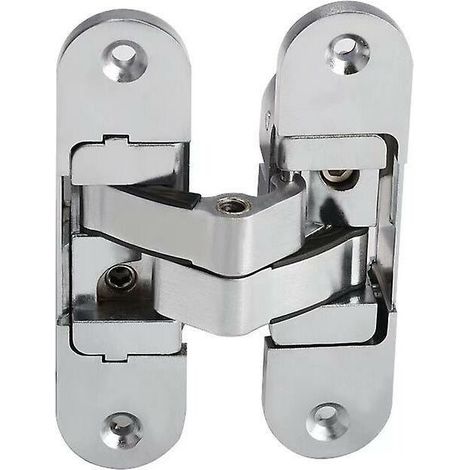 Unsichtbares 3d-scharnier. Edelstahl Satiniert. 2 Stück, 30 × 110 Mm (links + Rechts)