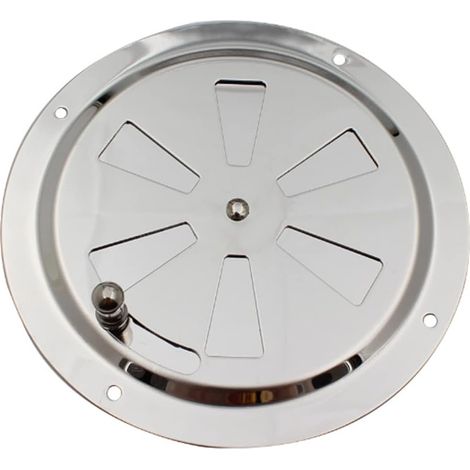 Tinor – Rundes Lüftungsgitter, 125 Mm – Edelstahl 316 – Verstellbare Öffnung – Kompatibel Mit Heizungs- Und Lüftungsanlagen – Einfache Montage