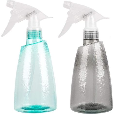 Sprühflasche, Leere 500-ml-kunststoff-sprühflasche Mit Verstellbarem Sprühkopf (grün + Grau)