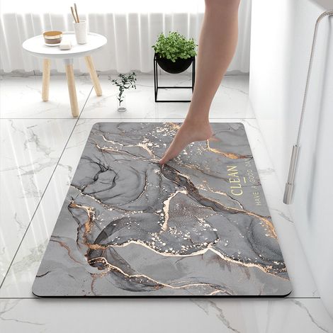 Rutschfeste Diatomit-badematte 60 X 90 Cm – Schnell Absorbierend – Sofort Trocknend – Für Bad, Küche Und Wohnzimmer