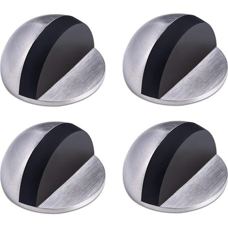Tinor – Türstopper Aus Edelstahl Und Gummi – Selbstklebender Bodenstopper – Geräuschdämmung Und Wandschutz – 4er-set