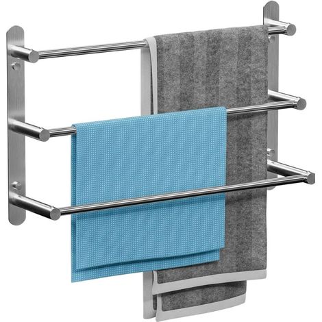 Handtuchhalter Für Badezimmer, 3-stangen-regal Aus Edelstahl Sus 304, 40 Cm Wandmontage, Handtuchhalter Für Badezimmer, Küche Und Wc