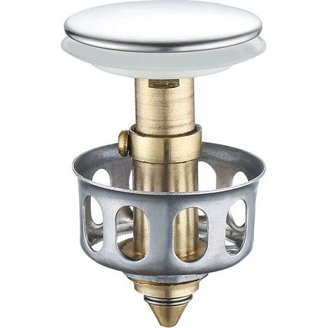 2-teiliger Universal-spülbeckenfilter Aus Edelstahl Mit Rückprallkern, Spülbeckensieb, Abflussstopfen Mit Sieb Und Korb, Für Küche Und Bad, 35 Mm
