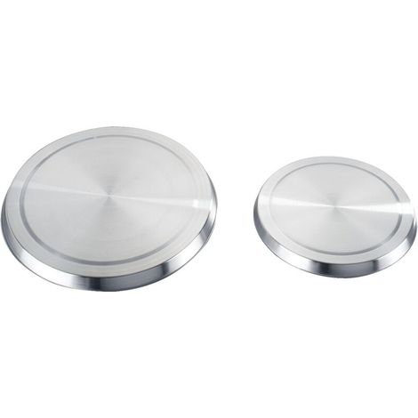 Edelstahl-kochfeldschutz – 4er-set – Ø 16 Und 20 Cm – Matte Satin-oberfläche – Kompatibel Mit Allen Herdarten