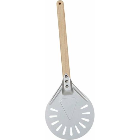 7/8/9 Zoll (ca. 20/20/23 Cm) Perforierte, Drehbare Pizzaschaufel Aus Aluminium Mit Holzgriff, Kurzes Pizzawerkzeug, Rutschfester Griff – 8 Zoll (ca. 20 Cm)