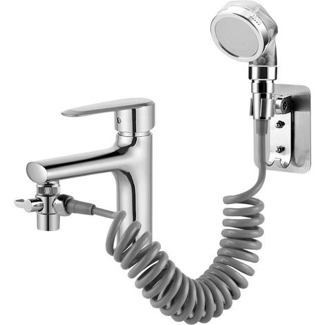 Duschkopf-set Für Waschbecken, Badezimmer-duschkopf, Teleskopschlauch, Ideal Zum Haarewaschen Oder Reinigen Des Waschbeckens.