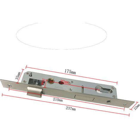 Einsteckschloss Mit Einzelpunktbefestigung – Stahlblechplatte – 92 Mm