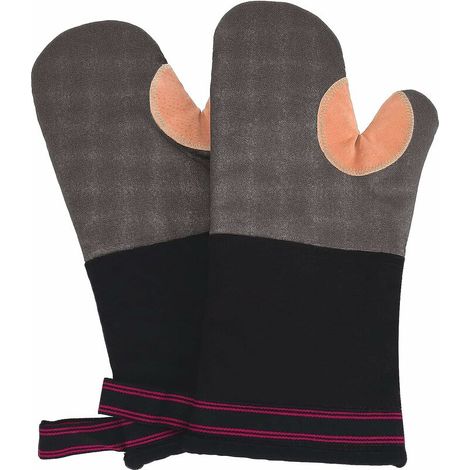 Ofenhandschuhe, Grillhandschuhe, Doppelte Rutschfeste Küchenhandschuhe, Perfekt Zum Grillen, Barbecue, Kochen Im Backofen, Kochen Am Kamin