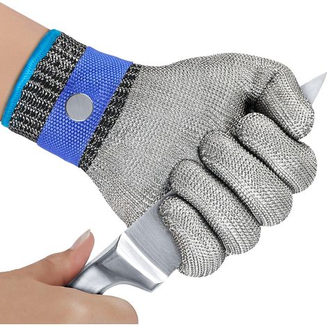 Schnittfeste Handschuhe Nach En388 Schutzklasse 5 Für Die Küche, Z. B. Zum Schneiden Von Fleisch Und Öffnen Von Austern. Ergonomisches Design Und Hervorragender Griff.