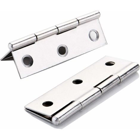 10 Stück Türscharniere Aus Edelstahl Für Wohnmöbel, 75 Mm Lang X 50 Mm Breit.