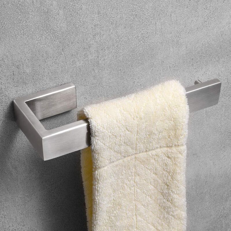 Badezimmerzubehör: Quadratischer Handtuchhalter Aus Edelstahl Sus 304, Ring, Handtuchablage, Halterung Für Bad, Küche, Garage, Robuste Ausführung, Wandmontage