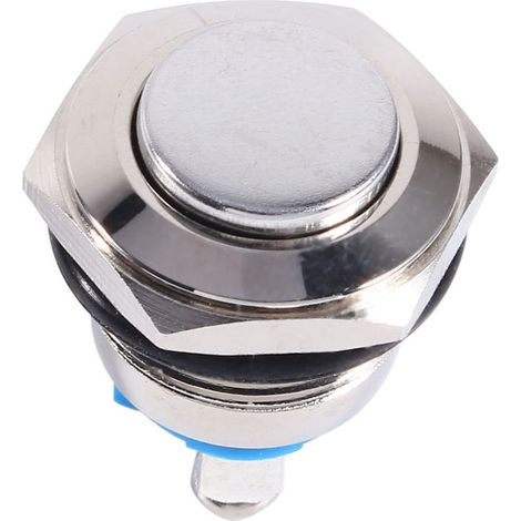 Wasserdichter Ein-/ausschalter, 16 Mm, Silberfarbenes Metall, 12 V, Ideal Für Auto- Und Fahrzeughupen