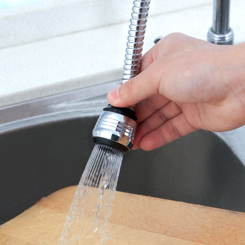 360° Drehbarer Kopf, Wassersparender Wasserhahnfilter, Wasserhahnfilteradapter, Wasserreiniger, Badewannenbelüfter, Sprinkler, Wassersparendes Küchen- Und Badezimmerzubehör