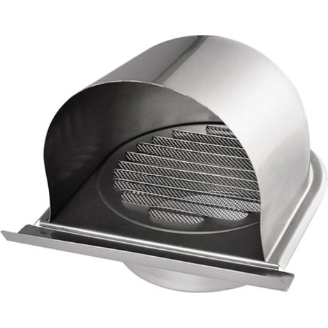 Aiducho 150 Mm Edelstahl-lüftungsgitter, Rundes Außen-kaminhaubengitter, U-förmiges Lüftungsgitter Mit Insektenschutzgitter, Lüftungsgitter Mit 45°-befestigungswinkel, Für Die Küche